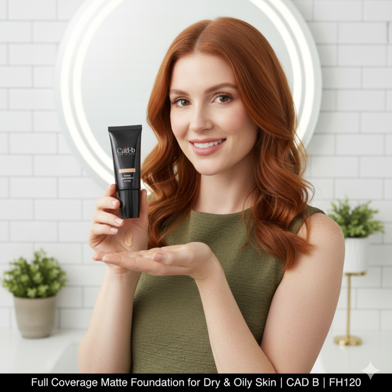 Image of Full Coverage Matte Foundation for Dry & Oily Skin | CAD B | FH120