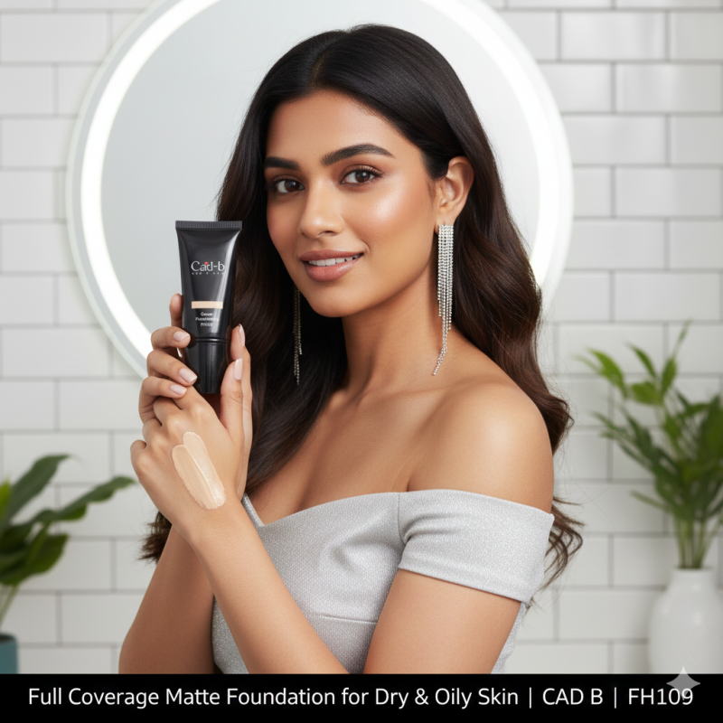 Image of Full Coverage Matte Foundation for Dry & Oily Skin | CAD B | FH109