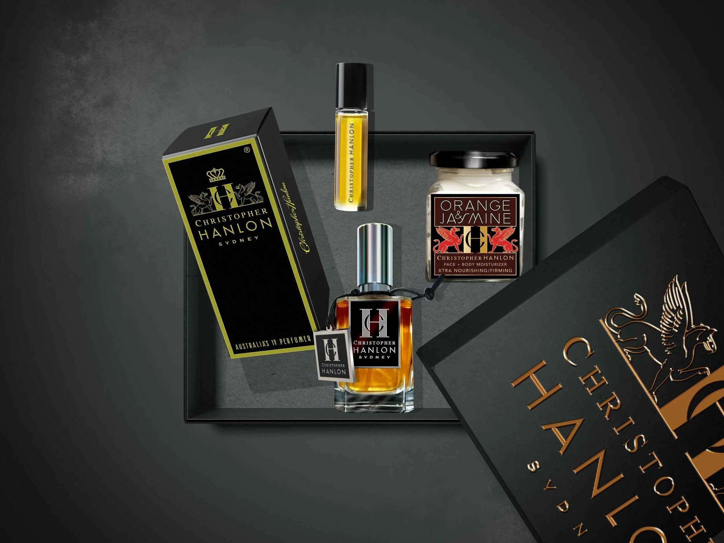 Image of CHRISTOPHER HANLON GOLD RUSH BERGAMOT Gift Set | Him/Her