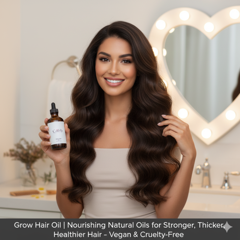 Image of Grow Hair Oil - GROL | Nourishing Natural Oils for Stronger, Thicker, Healthier Hair – Vegan & Cruelty-Free