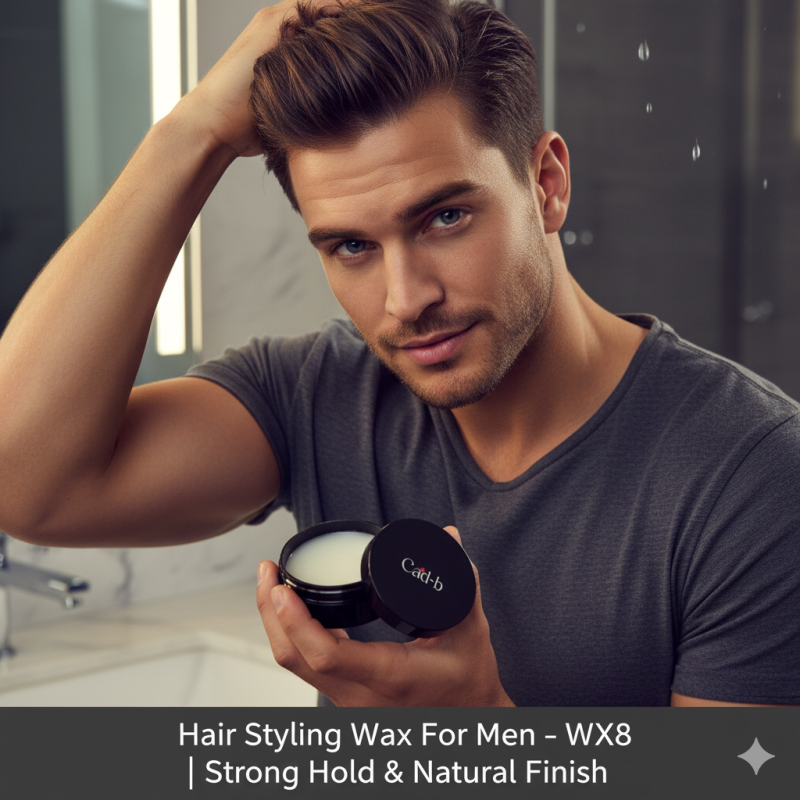 Image of Hair Styling Wax for Men – WX8 | Medium Hold, Gloss Finish & Easy Application