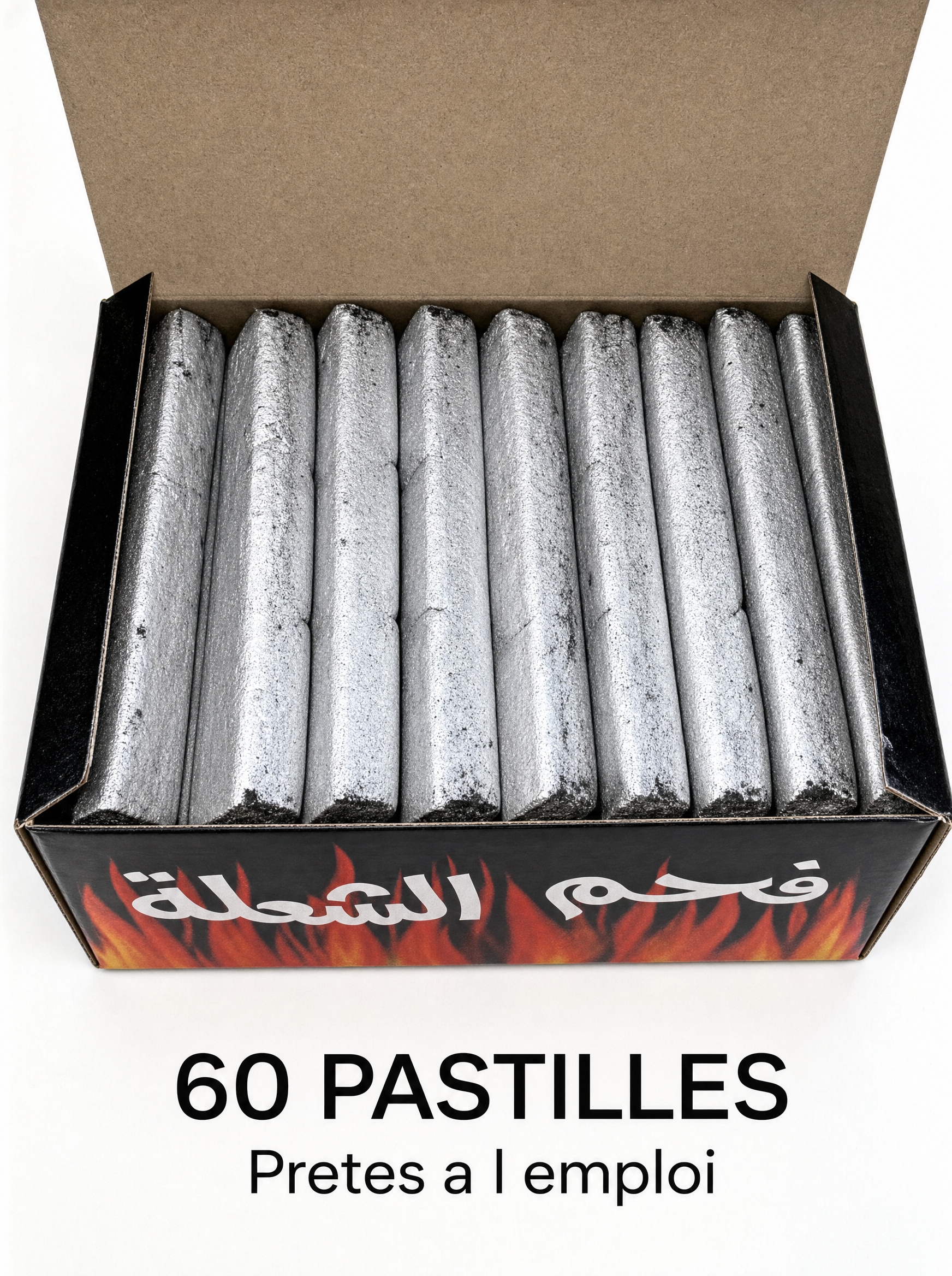 Image of Charbon pour Bakhour — 60 Pastilles à Allumage Rapide, Sans Fumée-3