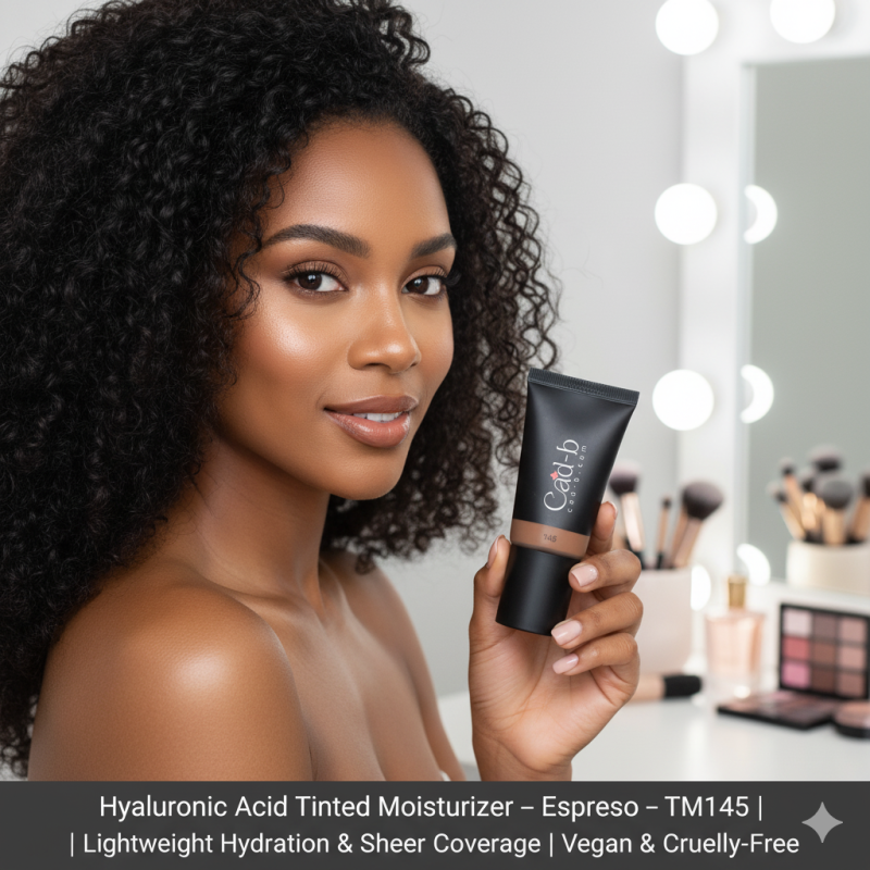 Image of Hyaluronic Acid Tinted Moisturizer – Espresso – TM145 | Lightweight Hydration & Sheer Coverage | Vegan & Cruelty-Free