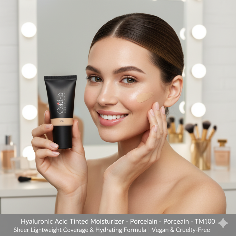 Image of Hyaluronic Acid Tinted Moisturizer – Porcelain – TM100 | Sheer Lightweight Coverage & Hydrating Formula | Vegan & Cruelty-Free