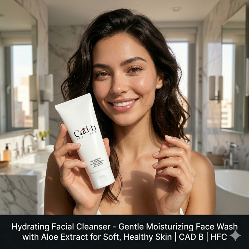 Image of Hydrating Facial Cleanser - Gentle Moisturizing Face Wash with Aloe Extract for Soft, Healthy Skin | CAD B | HFC