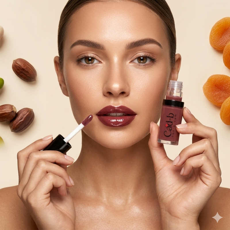 Image of Hydrating Lip Oil - Rosewood | Jojoba & Apricot Lip Oil for Glossy Hydrated Lips | LO03 | CAD B