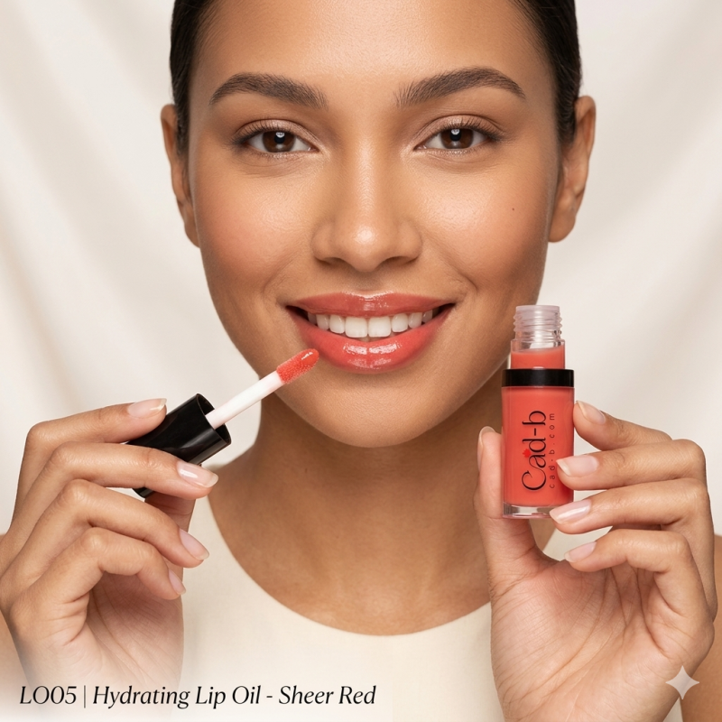 Image of Hydrating Lip Oil - Sheer Red | Jojoba & Apricot Lip Oil for Glossy Hydrated Lips | LO05 | CAD B