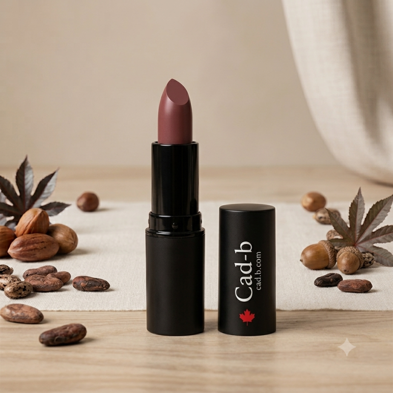 Image of Hydrating Sheer Buildable Lipstick with Beeswax, Jojoba Oil & Castor Oil – Paraben-Free & Cruelty-Free | Raspberry Satin | 2329P | CAD B