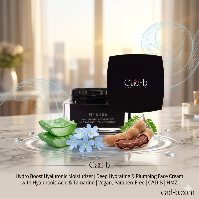 Image of Hydro Boost Hyaluronic Moisturizer - Deep Hydrating & Plumping Face Cream with Hyaluronic Acid & Tamarind - Vegan, Paraben-Free | CAD B | HMZ - Baycan Luxury