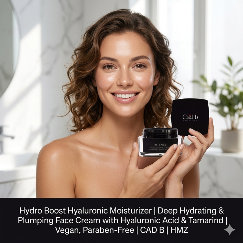 Image of Hydro Boost Hyaluronic Moisturizer - Deep Hydrating & Plumping Face Cream with Hyaluronic Acid & Tamarind - Vegan, Paraben-Free | CAD B | HMZ - Baycan Luxury