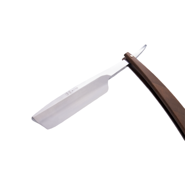 Image of DV-8009141, Dovo Straight Razor EDO, 5/8”, carbon, 1/1 full hollow, Ultra compressed walnut wood-1