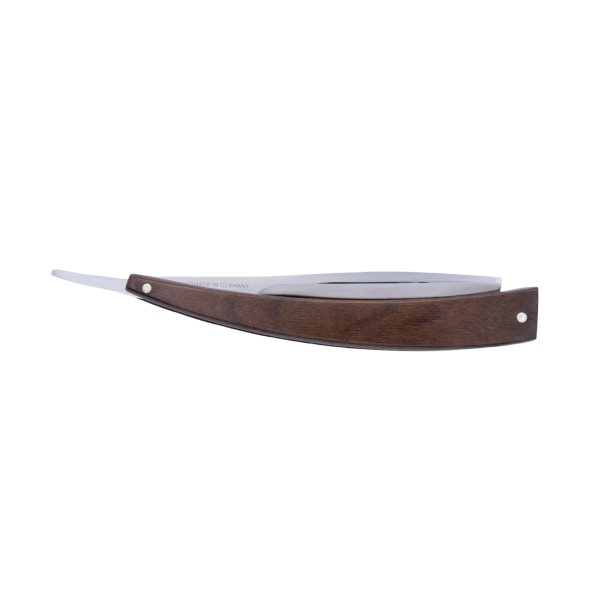 Image of DV-8009141, Dovo Straight Razor EDO, 5/8”, carbon, 1/1 full hollow, Ultra compressed walnut wood-2