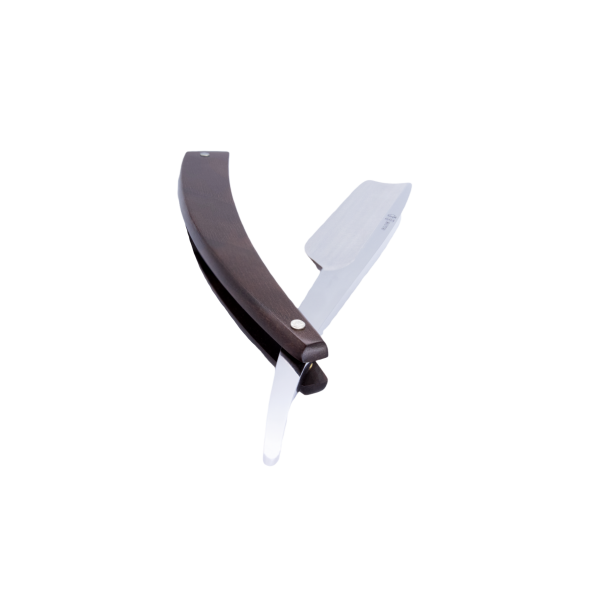 Image of DV-8009141, Dovo Straight Razor EDO, 5/8”, carbon, 1/1 full hollow, Ultra compressed walnut wood-3