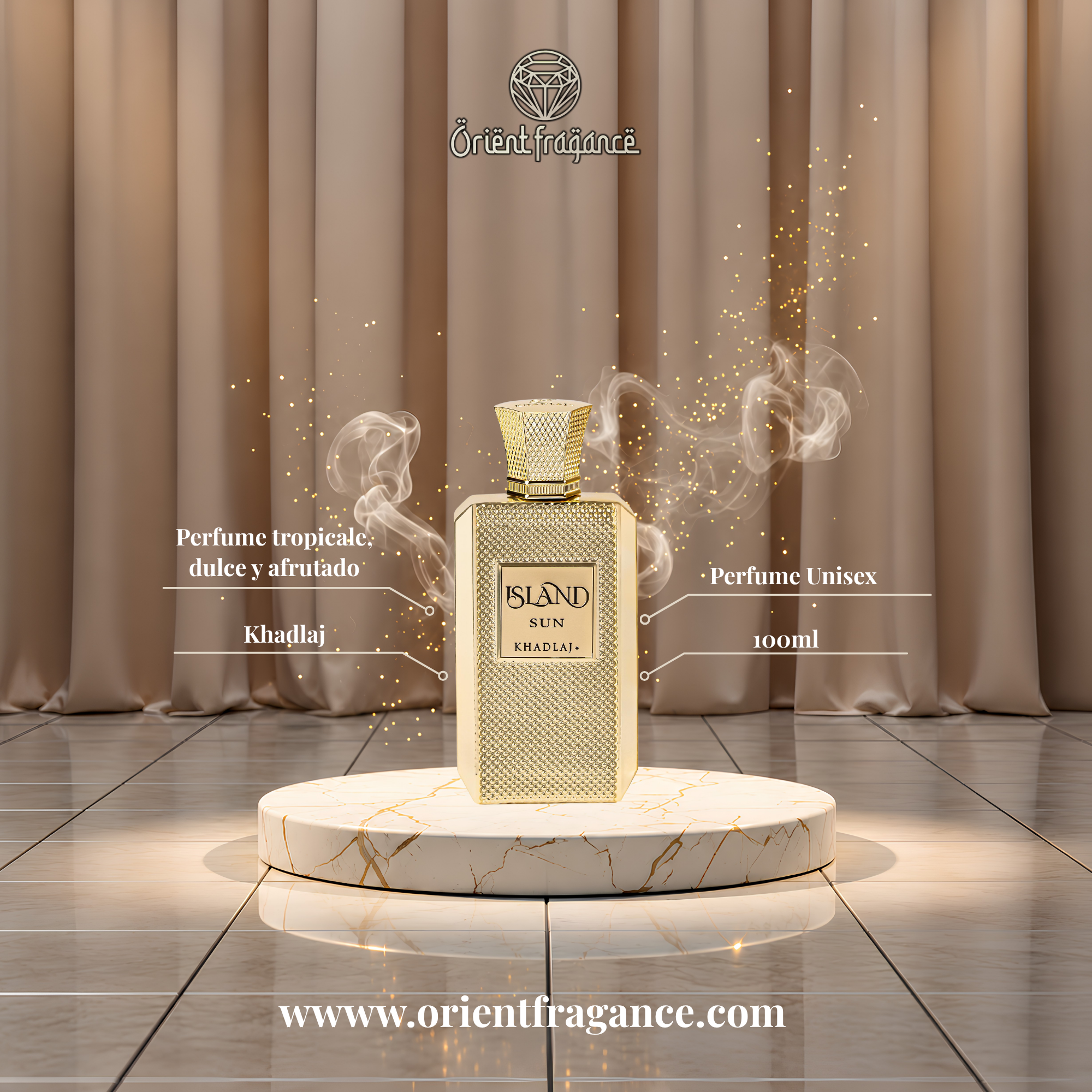 Image of Khadlaj - Island Sun - 100ml - Eau De Parfum - Perfume Unisex-3