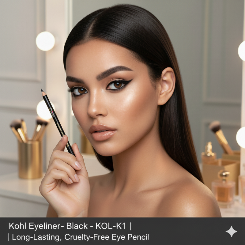 Image of Kohl Eyeliner – Black – KOL-K1 | Long-Lasting, Cruelty-Free Eye Pencil