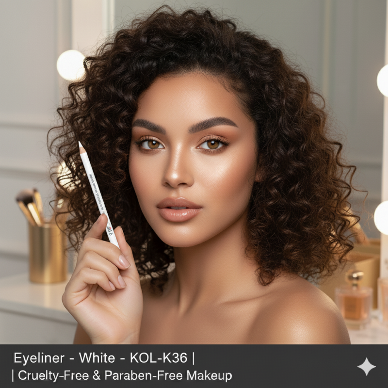 Image of Kohl Eyeliner – White – KOL-K36 | White Eye Pencil for Waterline, Inner Corner & Smoky Eyes | Long-Lasting, Cruelty-Free, Paraben-Free