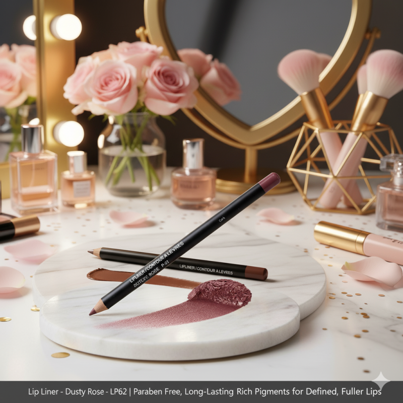 Image of Lip Liner – Dusty Rose – LP62 | Paraben Free, Long-Lasting Rich Pigments for Defined, Fuller Lips