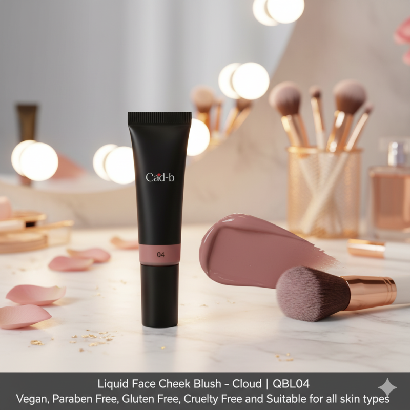 Image of Liquid Face Cheek Blush - Cloud - QBL04 | Vegan, Paraben Free, Gluten Free, Cruelty Free and Suitable for all skin types