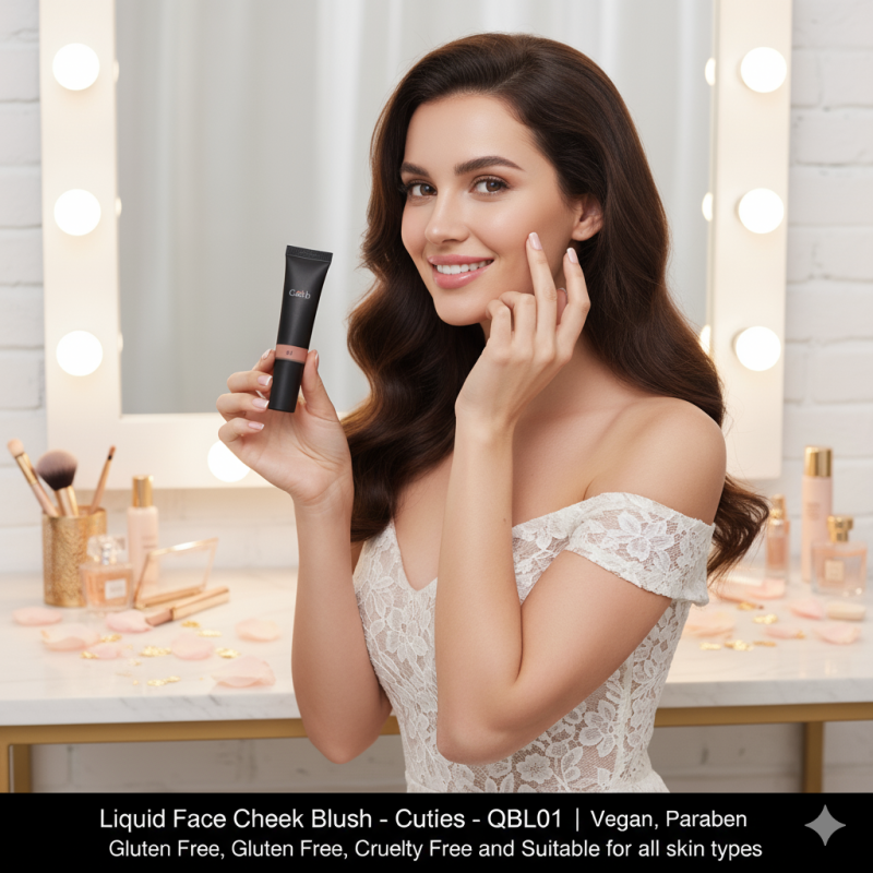 Image of Liquid Face Cheek Blush - Cuties - QBL01 | Vegan, Paraben Free, Gluten Free, Cruelty Free and Suitable for all skin types