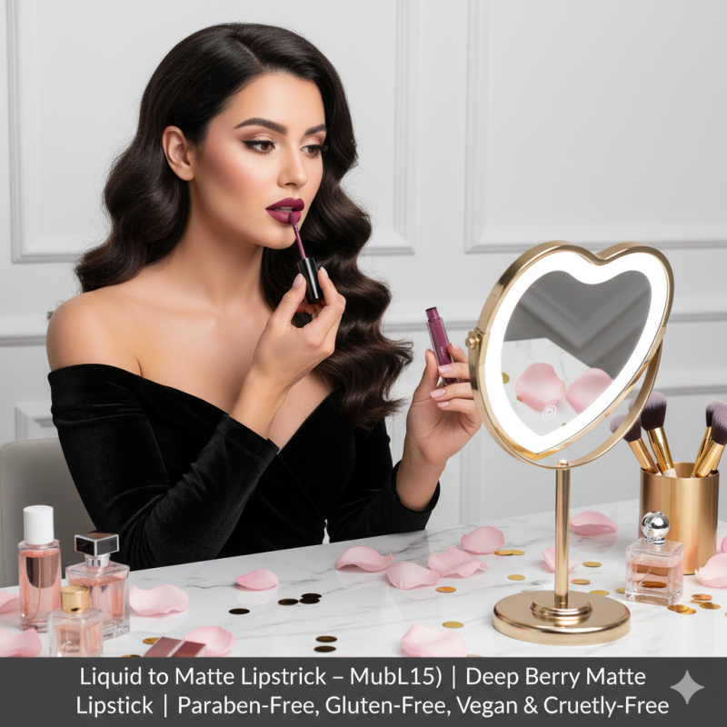 Image of Liquid to Matte Lipstick – Mulberry (LML15) | Deep Berry Matte Lipstick | Paraben-Free, Gluten-Free, Vegan & Cruelty-Free