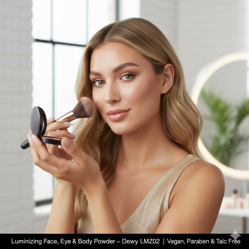Image of Luminizing Face, Eye & Body Powder – Dewy LMZ02 | Vegan, Paraben & Talc Free
