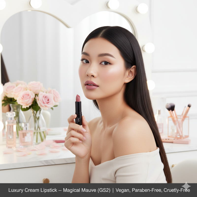 Image of Luxury Cream Lipstick – Magical Mauve (GS2) | Vegan, Paraben-Free, Cruelty-Free