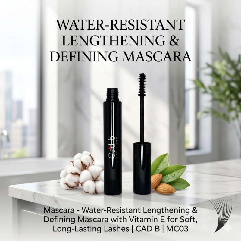 Image of Mascara - Water-Resistant Lengthening & Defining Mascara with Vitamin E for Soft, Long-Lasting Lashes | CAD B | MC03