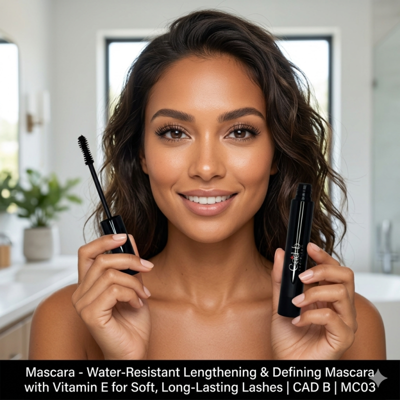 Image of Mascara - Water-Resistant Lengthening & Defining Mascara with Vitamin E for Soft, Long-Lasting Lashes | CAD B | MC03