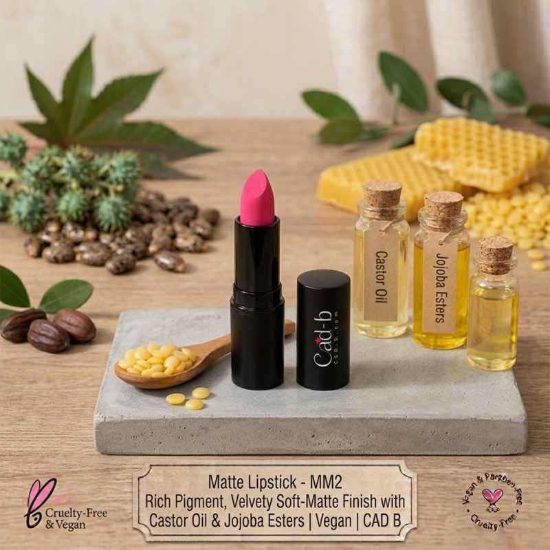 Image of Matte Lipstick - MM2 | Rich Pigment, Velvety Soft-Matte Finish with Castor Oil & Jojoba Esters | Vegan | CAD B