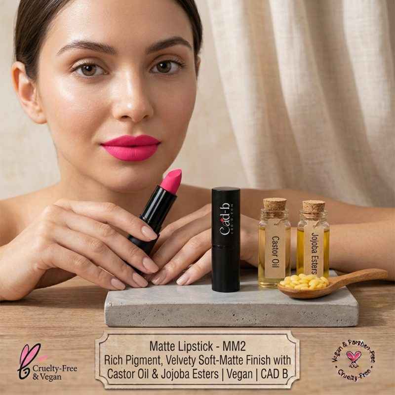 Image of Matte Lipstick - MM2 | Rich Pigment, Velvety Soft-Matte Finish with Castor Oil & Jojoba Esters | Vegan | CAD B