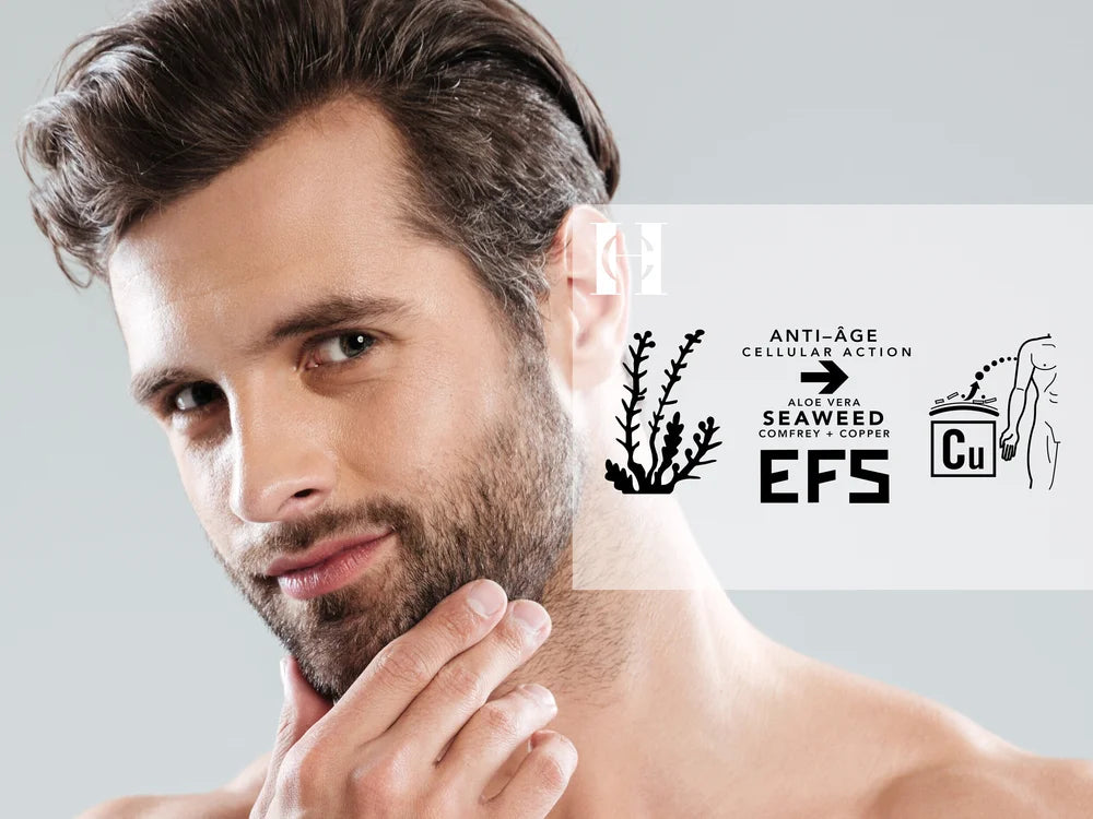 Image of Step 3 | CHRISTOPHER HANLON hypoallergenic facial moisturizer for men, suitable for all skin types