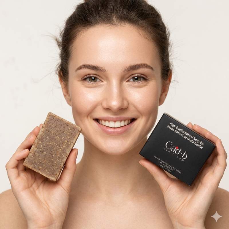 Image of Natural Apricot Exfoliating Soap - Gentle Apricot Scrub Soap for Brightening, Smooth Skin & Acne Control - Paraben-Free | CAD B | NS02