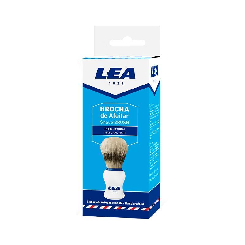 Image of Lea Boar Bristle Shaving Brush, H:100mm, L:52mm, K24mm, White Handle-0