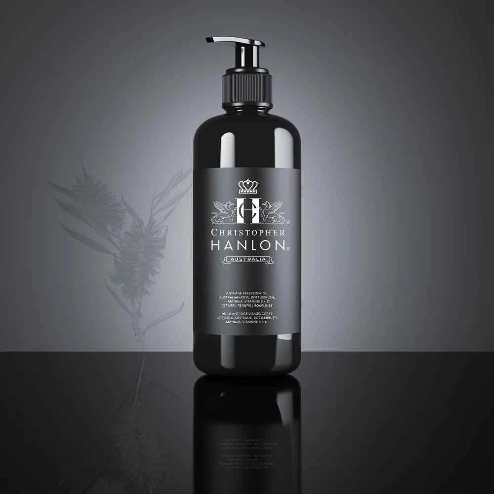 Image of CHRISTOPHER HANLON ANTI ÂGE BODY + FACE OIL | REGENERATING SKIN REPAIR | AUSTRALIAN ROSE + BOTTLEBRUSH