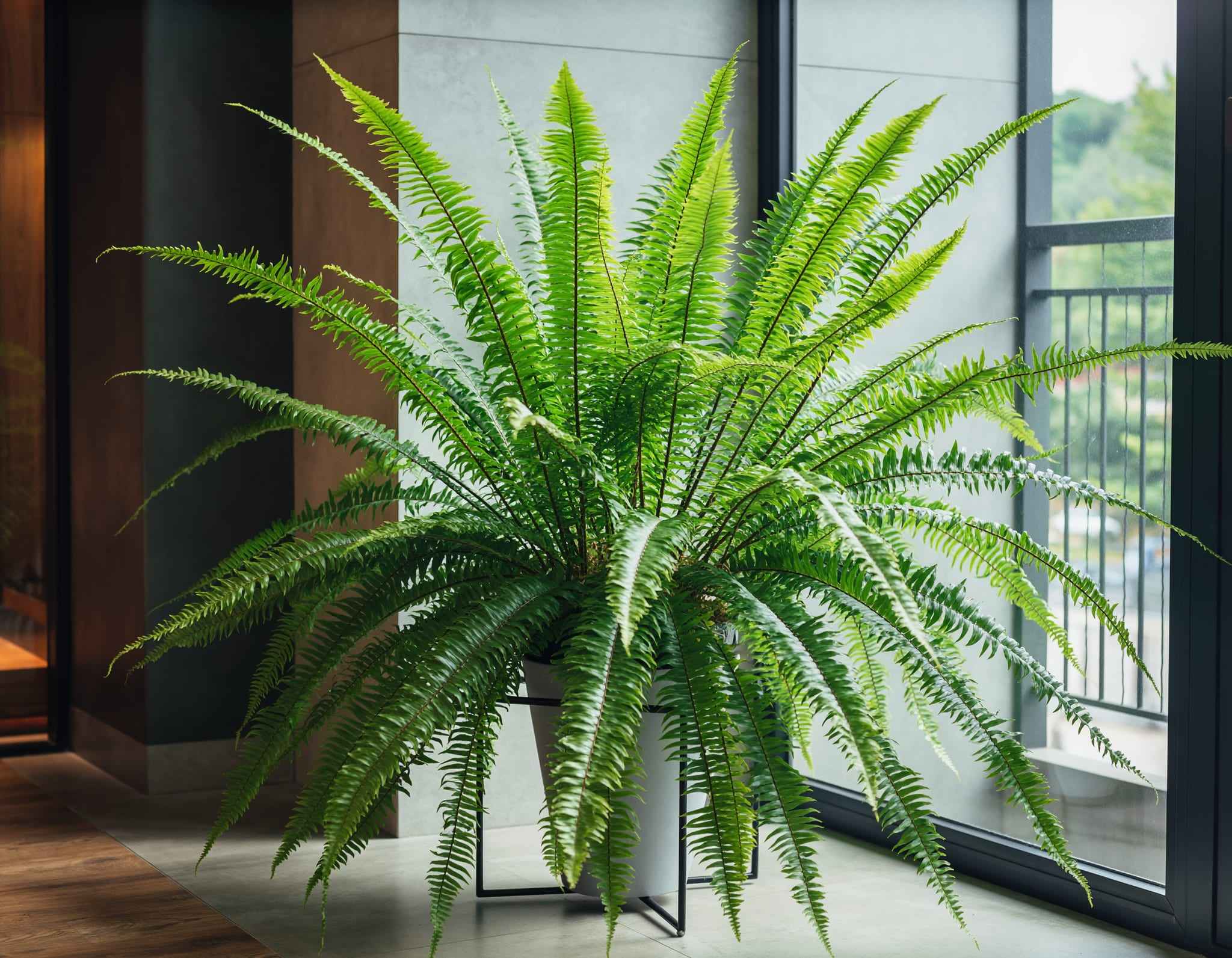 Image of Schwertfarn Nephrolepis 'Macho' – XXL Zimmerpflanze – 100cm hoch – Ø20cm – Luftreinigend & Pflegeleicht – Für Wohnzimmer & Büro