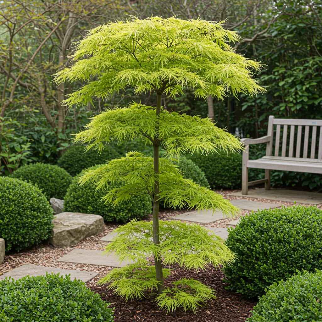 Image of Japanischer Ahorn – Acer palmatum Koto – no – ito – Zierahorn im Topf 19cm – ca. 70cm hoch – Feingliedrig & mehrfarbig – Balkon – & Terrassenpflanze-2