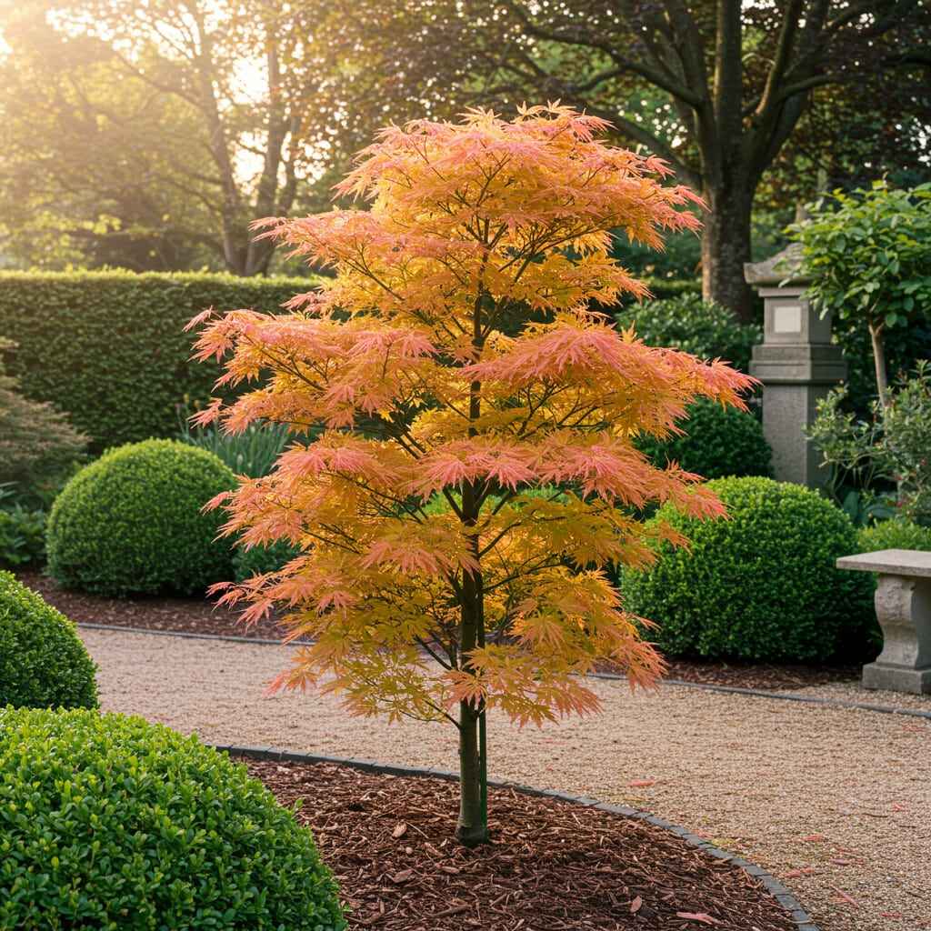 Image of Japanischer Ahorn Acer palmatum 'Katsura' – Orange – Balkon – & Gartenpflanze – Ø19cm – Ca. 70cm hoch-3