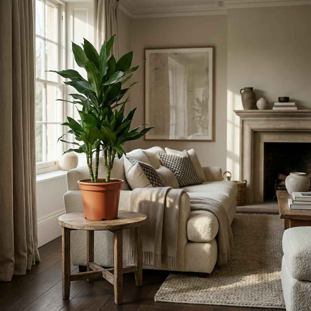 Image of Drachenbaum Janet Craig Dracaena Zimmerpflanze 90-100cm Ø21cm Pflegeleichte Grünpflanze für Wohnzimmer Büro & Innenräume-2
