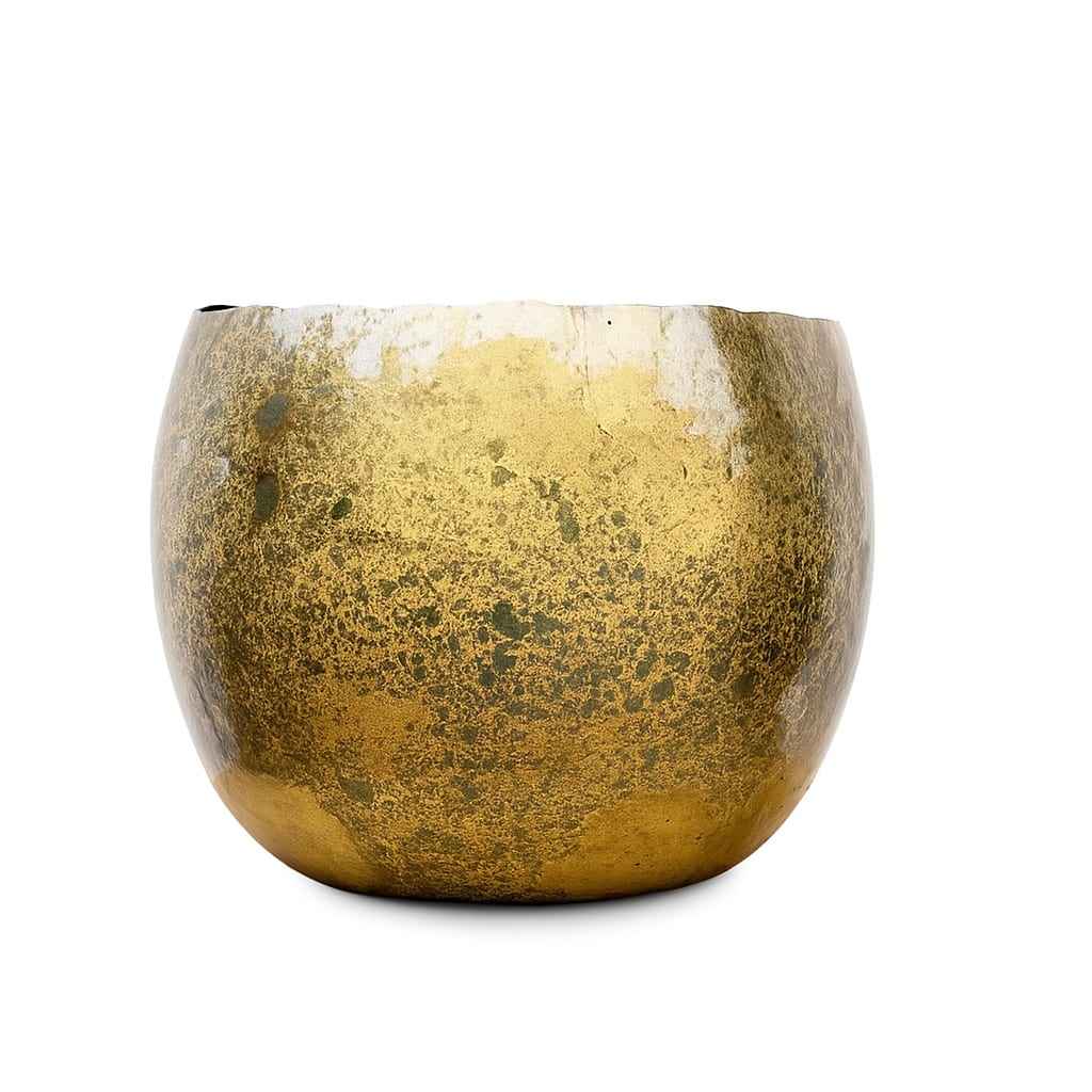 Image of Topf Ellen Messing – 25cmx19cm – Eleganter Pflanzentopf mit Messing-Finish für Innen- und Außenbereich-0