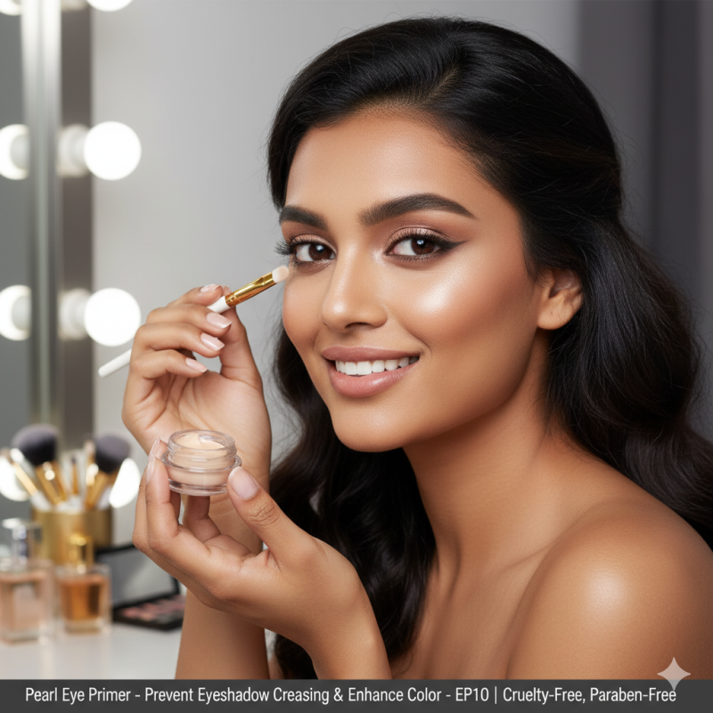 Image of Pearl Eye Primer – Prevent Eyeshadow Creasing & Enhance Color – EP10 | Cruelty-Free, Paraben-Free