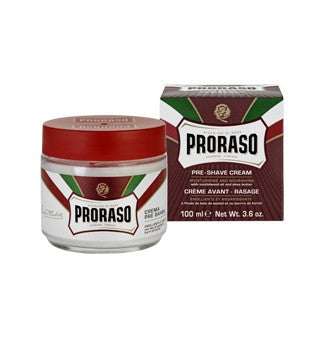 Image of Proraso Pre-Shave Cream Sandalwood and Shea Butter 100ml Red-0