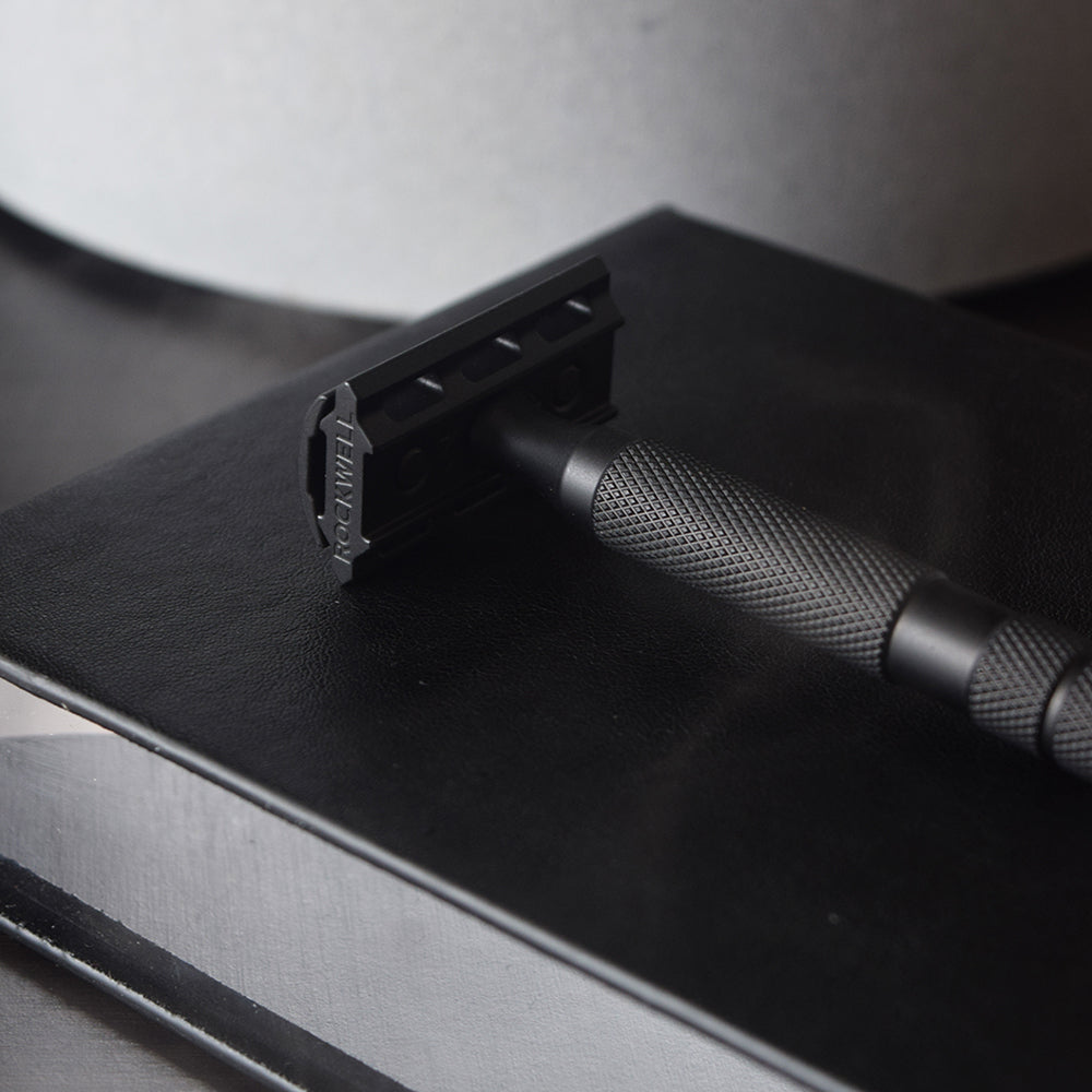 Image of Rockwell 6S Stainless Steel Adjustable DE Safety Razor - Matte Black PVD (6 Settings)-4