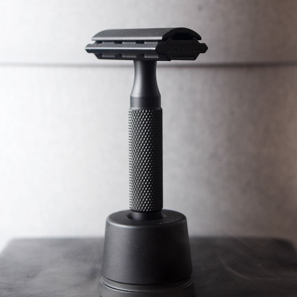 Image of Rockwell 6S Stainless Steel Adjustable DE Safety Razor - Matte Black PVD (6 Settings)-1