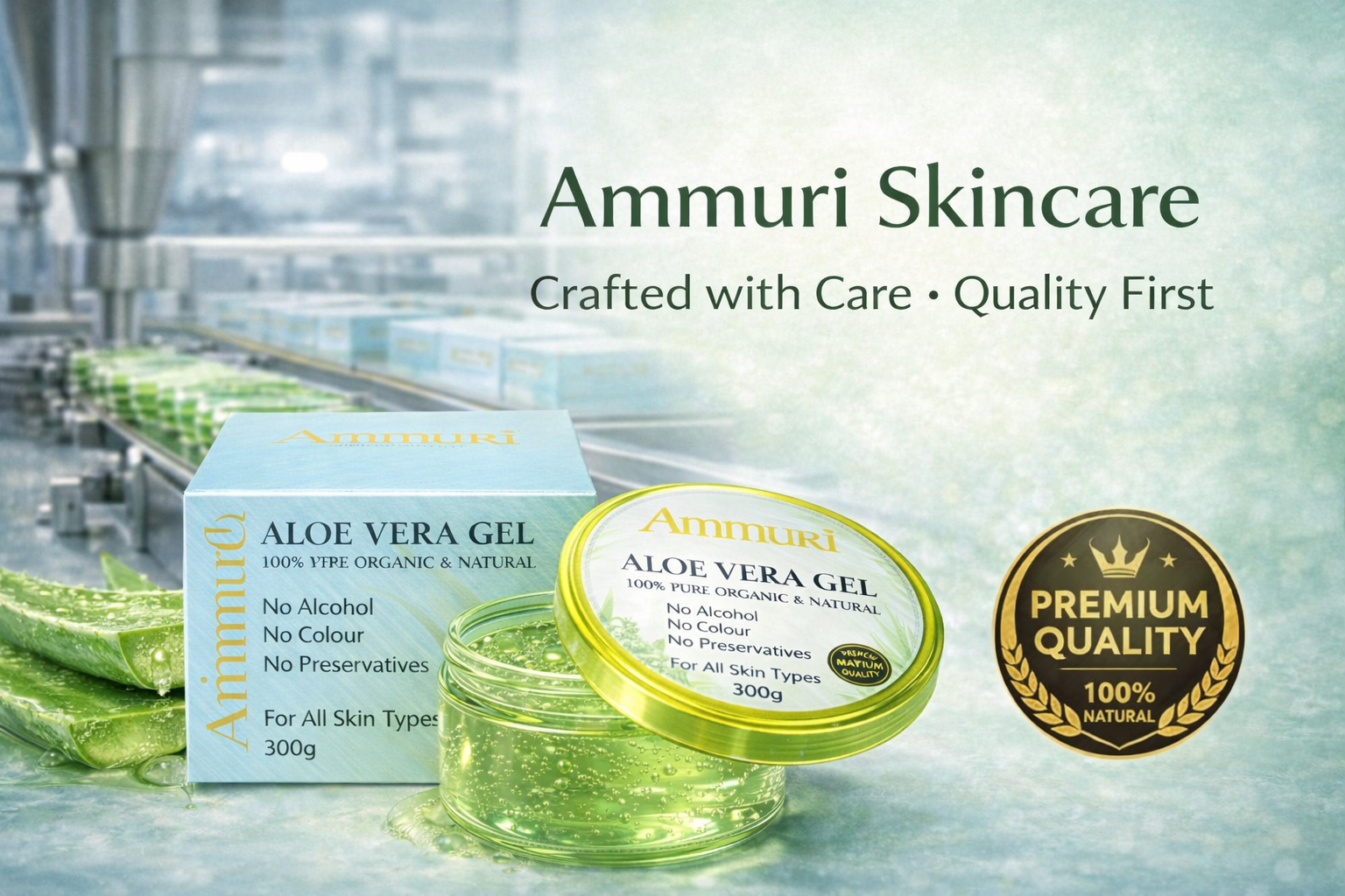 Image of Ammuri Organic Aloe Vera Gel for All Skin Types-4