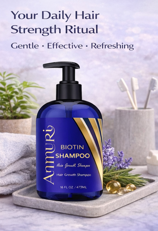 Image of Ammuri Supreme Biotin Shampoo – Daily Hair Care for Thicker-Looking Hair (473ml)-4