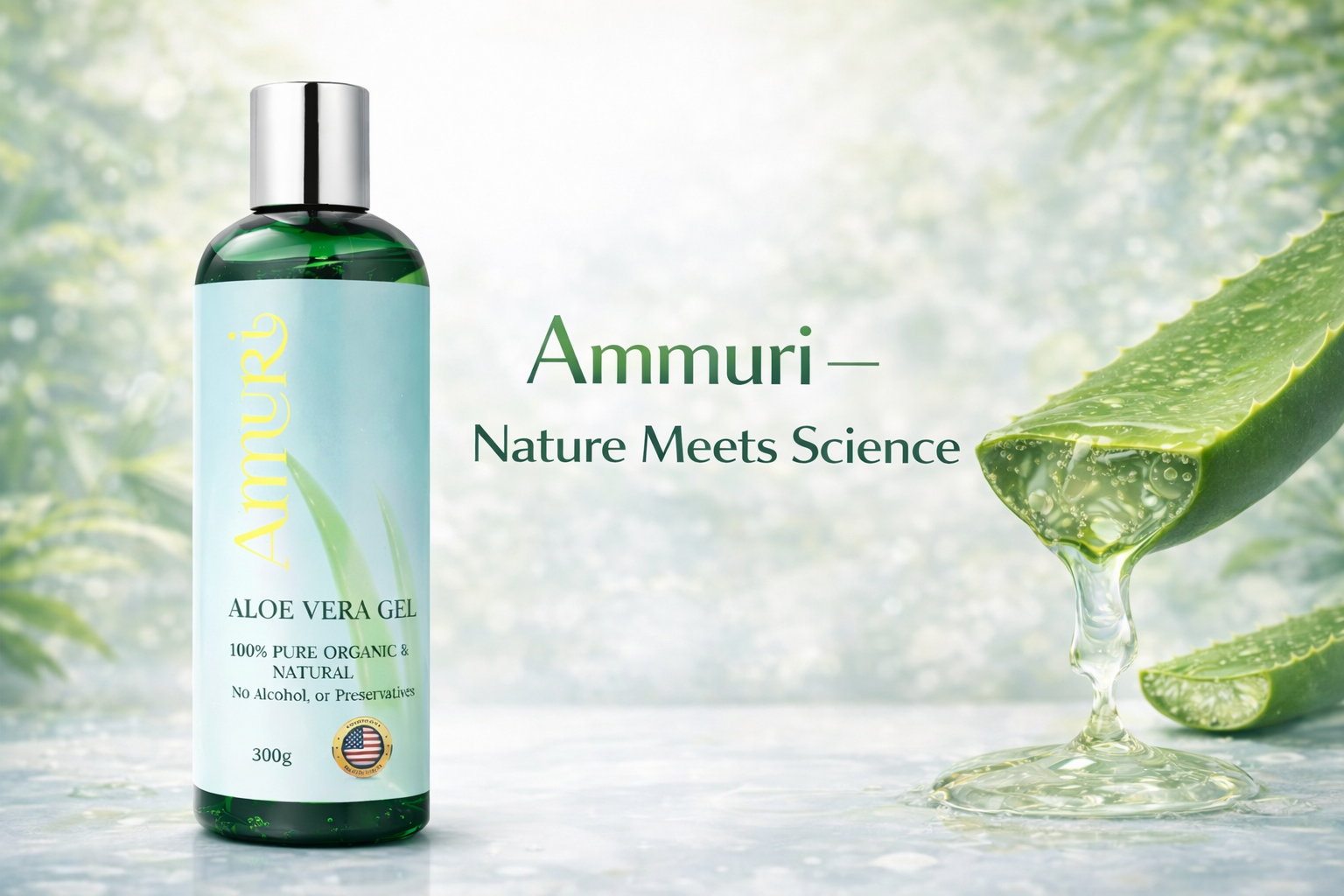 Image of Ammuri Organic Aloe Vera Gel – Pure, Natural Skin Relief-4