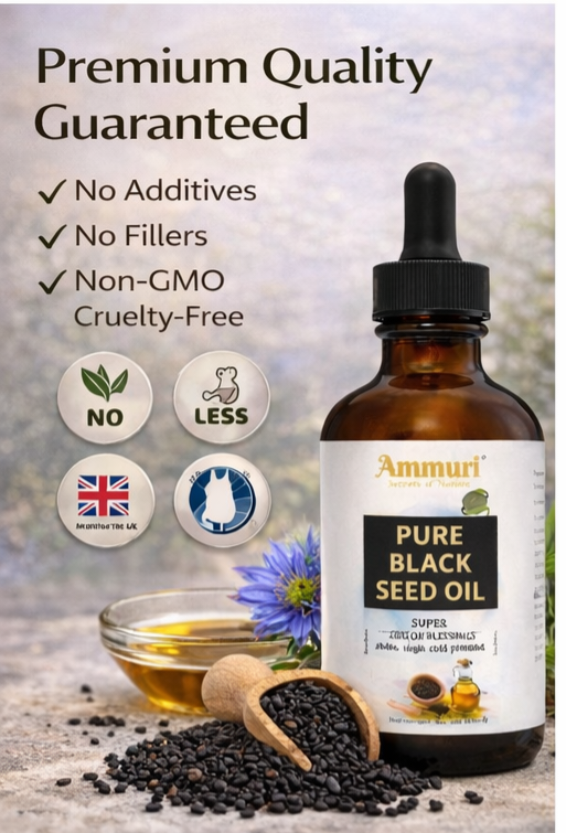 Image of Pure Organic Black Seed Oil | Cold-Pressed Nigella Sativa for Skin, Hair & Wellness – Ammuri Beauty-4
