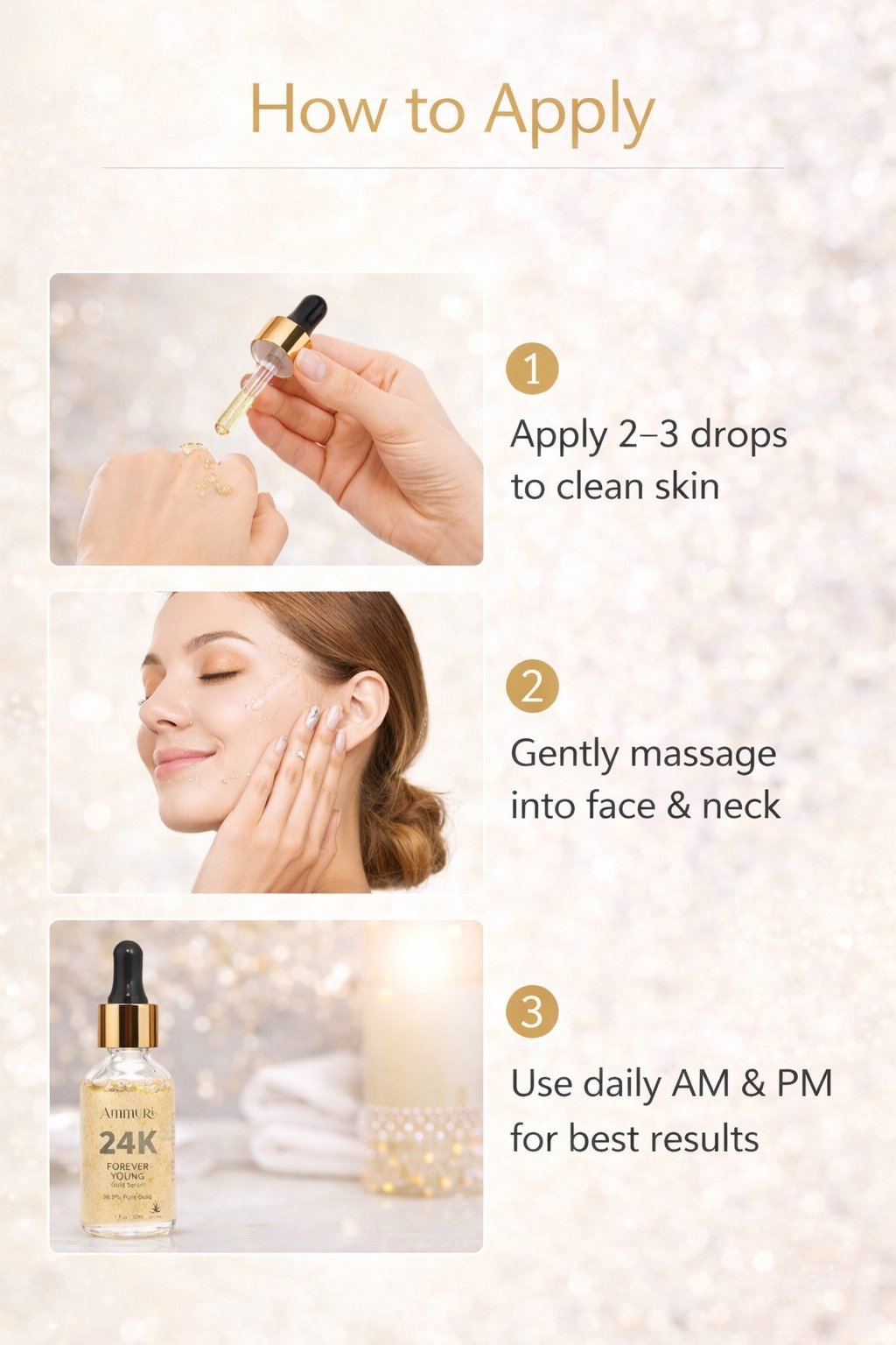 Image of Ammuri 24K Gold Face Serum – Radiance & Anti-Aging Boost-2