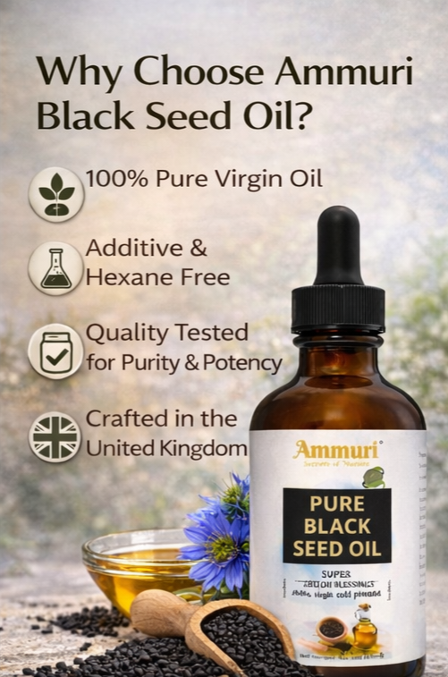 Image of Pure Organic Black Seed Oil | Cold-Pressed Nigella Sativa for Skin, Hair & Wellness – Ammuri Beauty-1