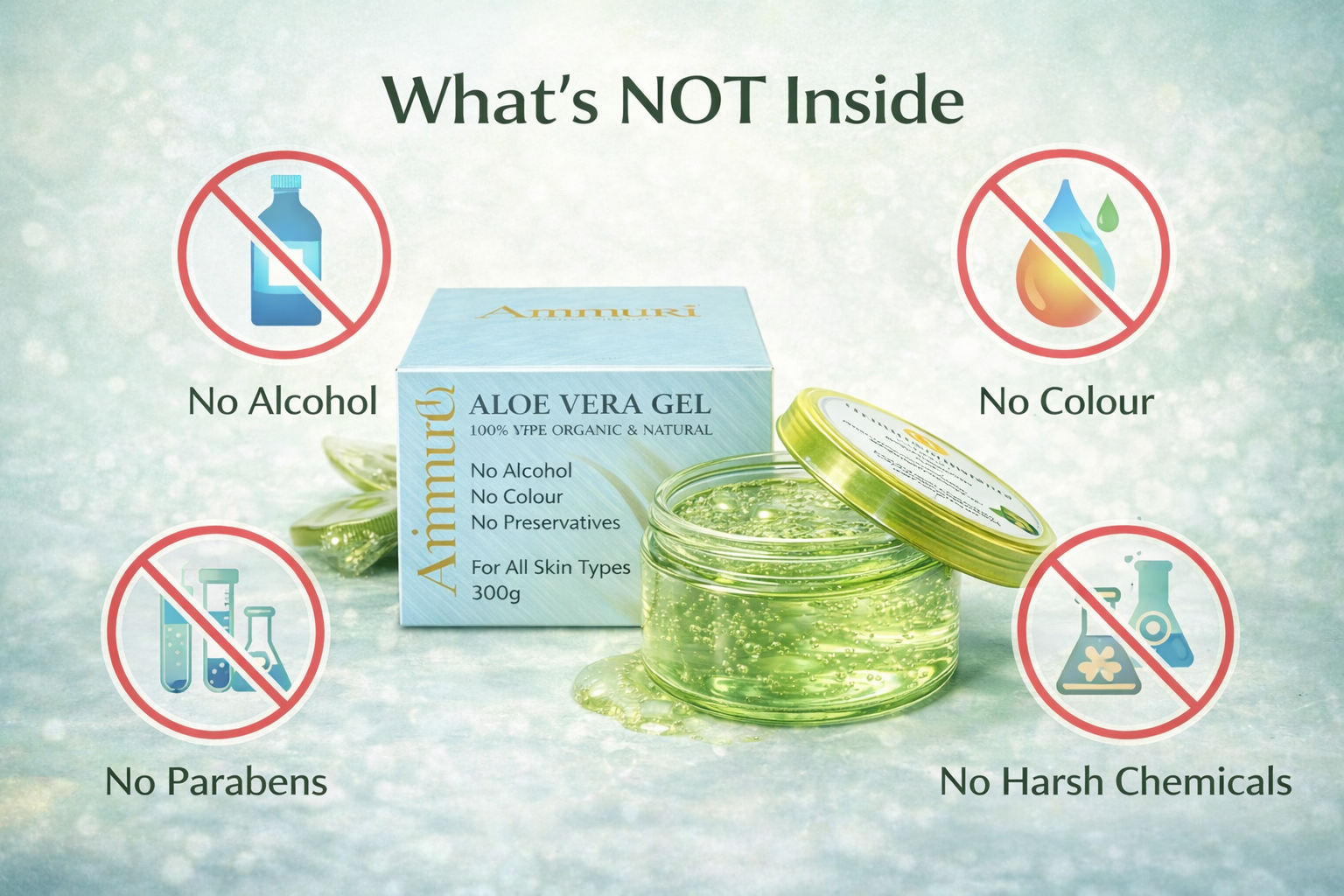 Image of Ammuri Organic Aloe Vera Gel for All Skin Types-3
